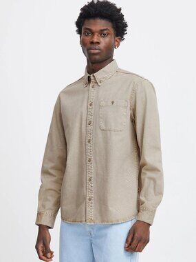 Blend Tan Denim Long Sleeve Shirt